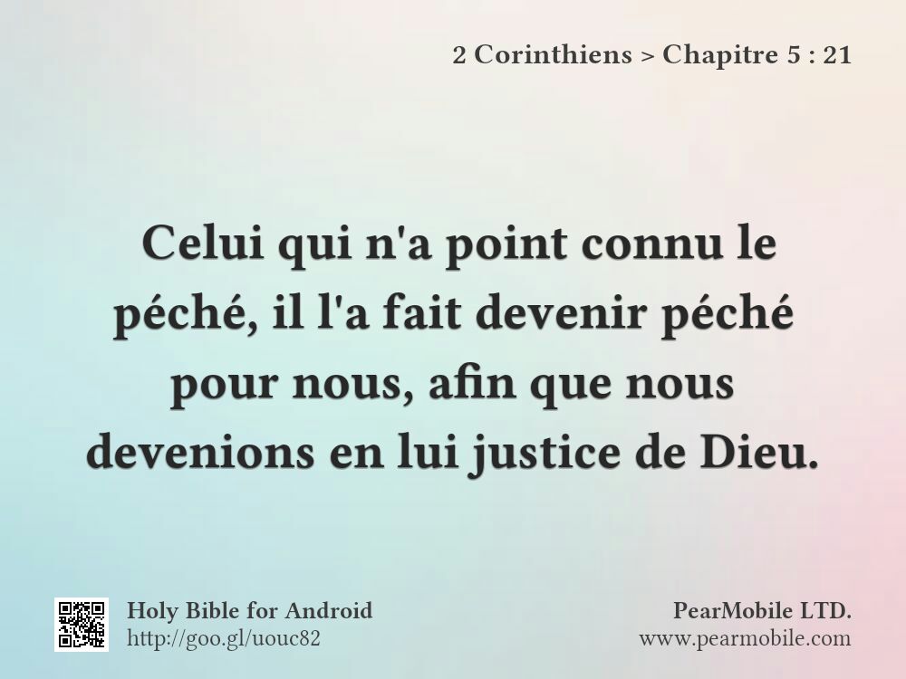 2 Corinthiens, Chapitre 5:21